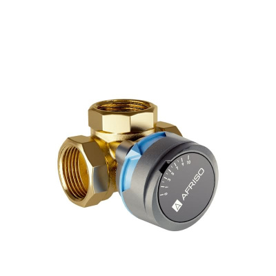 AFRISO 3-Wege-Mischventil ARV 385 mit Stellmotor ARM 343 - DN32 - RP 1 1/4" - Kvs 16m³/h - 3-Punkte-Signal - 120s - 6 Nm - 230 V