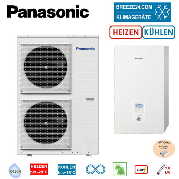 Panasonic Set Aquarea T-CAP Generation H WH-UX12HE8 + WH-SXC12H9E8 Hydromodul 12 kW | Heizstab 9 kW