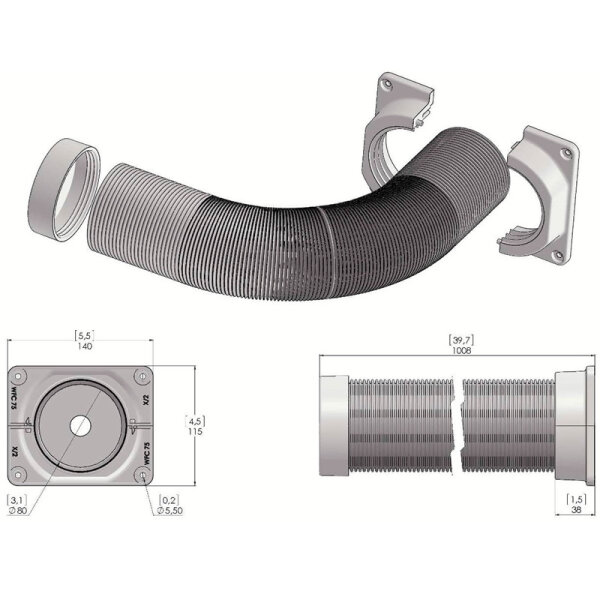 Flexy Protect Kit - Schützt Leitungen vom Außengerät bis zur Wand