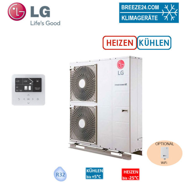 LG THERMA V HM141MR.U34 Kompakt Monoblock Wärmepumpe 14,0 kW  230VAC zum Heizen + Kühlen