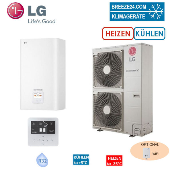 LG THERMA V Wärmepumpen Set HU121MRB.U30 + HN1600MC.NK1 Wärmepumpe + Hydromodul 12,0 kW  230 VAC