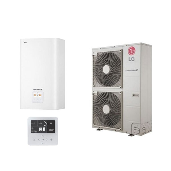 LG THERMA V Wärmepumpen Set HU163MRB.U30 + HN1600MC.NK1 Wärmepumpe + Hydromodul 16,0 kW 400 V
