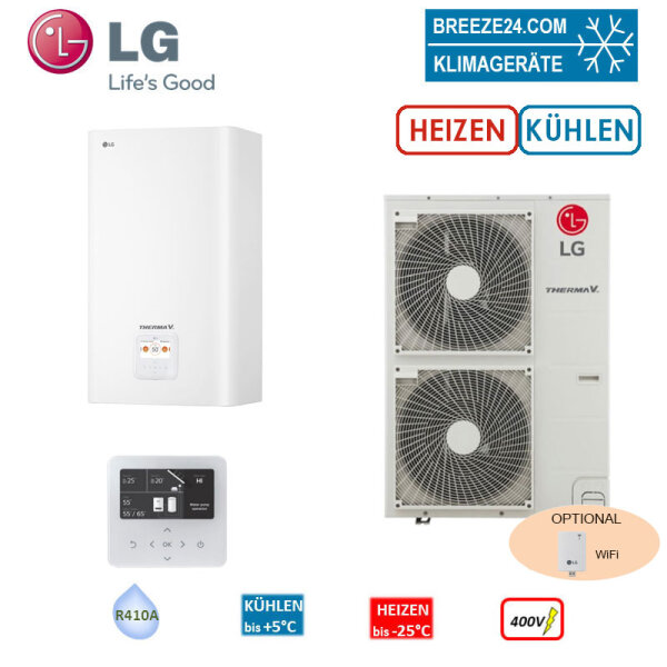LG THERMA V Wärmepumpen Set HU163MA.U33 + HN1636M.NK5 Wärmepumpe + Hydromodul 16 kW 400 Volt