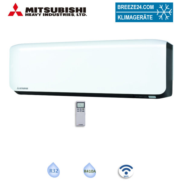 Mitsubishi Heavy Wandgerät SRK35ZS-WFB 3,5 kW | WiFi | Schwarz/Weiss | Raumgröße 35 - 40 m² | R32