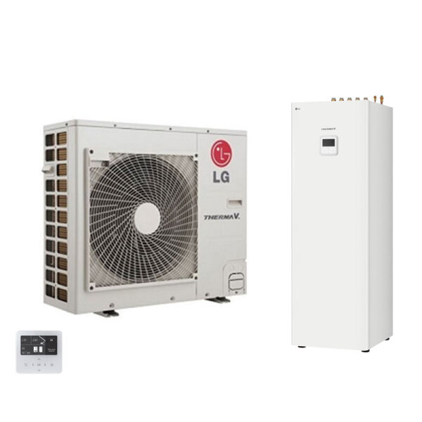 LG THERMA V Wärmepumpen Set HU091MR.U44 + HN0913T.NK0 Wärmepumpe + Hydromodul + Speicher 9,0 kW 200L