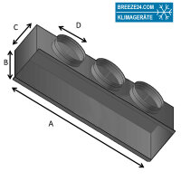 Anschlusskasten mit 3 Anschlüssen