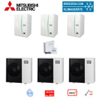 Mitsubishi Electric Wärmepumpen Kaskaden Set SZ 3.80...