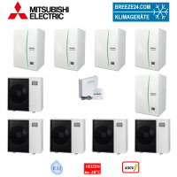 Mitsubishi Electric Wärmepumpen Kaskaden Set SZ...
