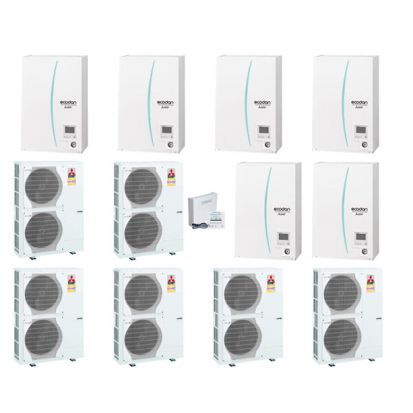 Mitsubishi Electric Wärmepumpen Kaskaden Set MZ 6.140 R 84 kW PUZ-HWM140YHA + ERPX-YM9D+PAC-IF071B-E