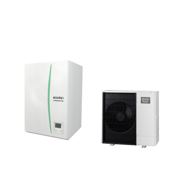 Mitsubishi Electric Set Zubadan PUD-SHWM80YAA + ERSD-VM2D 8,0 kW Wärmepumpe + Hydromodul R32