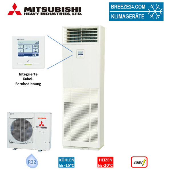 Mitsubishi Heavy Set FDF100VH + FDC100VSA-W Tower 10,0 kW | Raumgröße 100 - 110 m² | R32 | 400 Volt