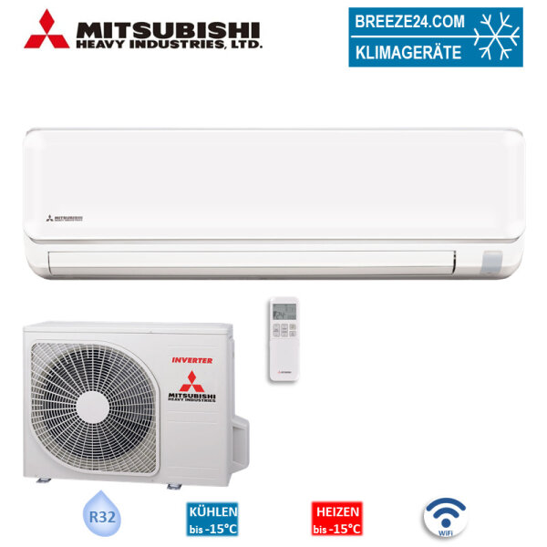 Mitsubishi Heavy Set SRK63ZTL-W + SRC63ZTL-W WiFi Kompakt-Wandgerät 6,3 kW | Raumgröße 65 - 70 m²