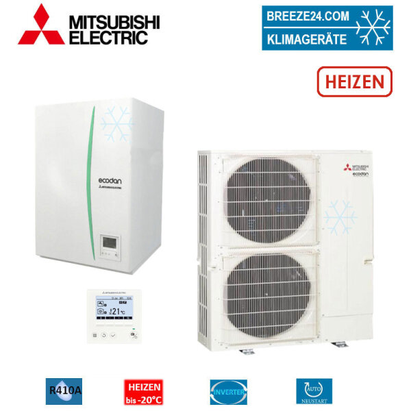 Mitsubishi Electric Ecodan Wärmepumpen Set PUHZ-SW200YKA + EHSC-YM9C Außengerät + Hydromodul 400V
