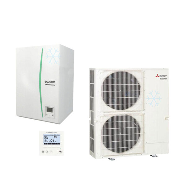 Mitsubishi Electric Ecodan Wärmepumpen Set PUHZ-SW200YKA + EHSC-YM9C Außengerät + Hydromodul 400V