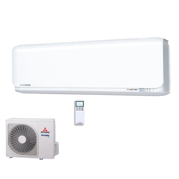 Mitsubishi Heavy Set SRK25ZSX-WF + SRC25ZSX-W Wandgerät 2,5 kW WiFi | Raumgröße 25 - 30 m² | R32