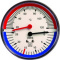 WIKA Mano-Thermometer 1/2" hinten 0-2.5/4 bar Gehaeuse 80mm 20-120Grad