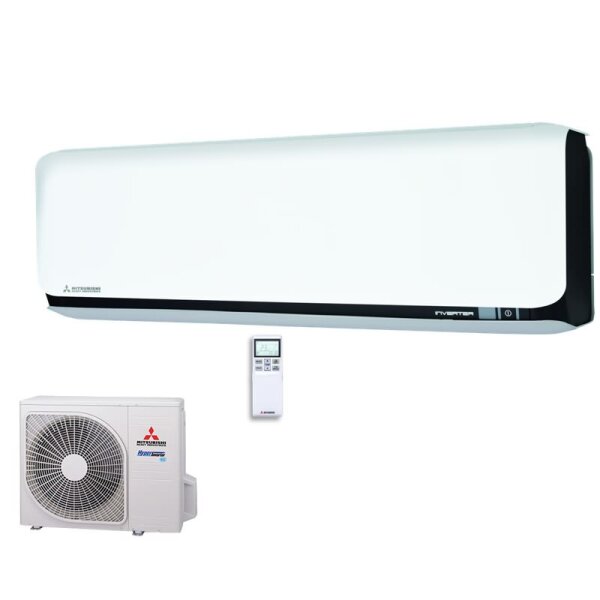 Mitsubishi Heavy Set SRK50ZSX-WFB + SRC50ZSX-W3 Wandgerät Schwarz/Weiss 5,0kW WiFi Raumgröße 50-55m²