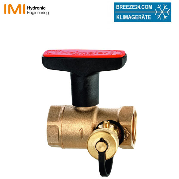 Heimeier Heizungskugelhahn GLOBOHME20 Globo H 3/4"-IG, mit Entleerung, Rotguss