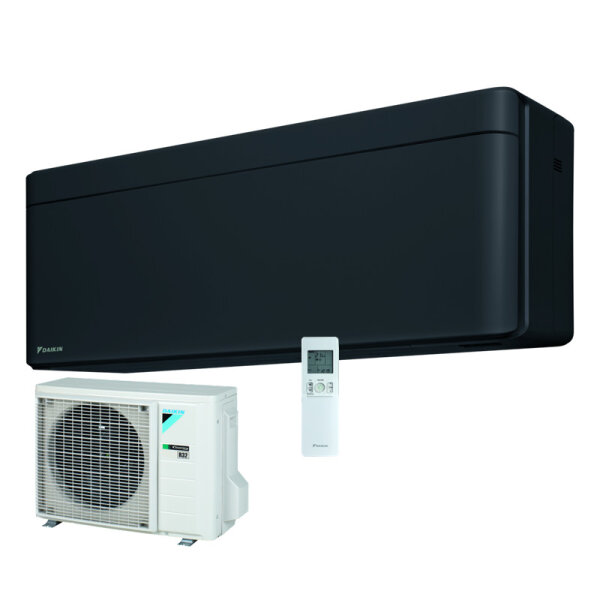 Daikin Set FTXTA30CB + RXTA30C2V1B Stylish Wandgerät schwarz Cold Region 3,0 kW WiFi Hyper Heating