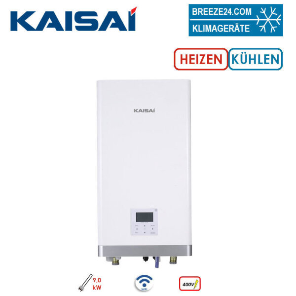 Kaisai KMK-100RY3 Hydraulisches Modul 8,3 bis 10,0 kW R32 Heizen + Kühlen Heizstab 9 kW | 400 Volt
