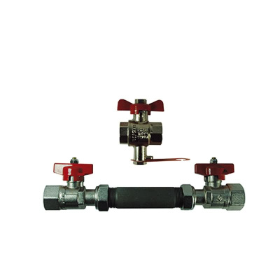 Allmess AEBS200 Einbausatz DN 15 f.Direktmessung m.Absperrung z.Verschrauben G 3/4"x110mm-D