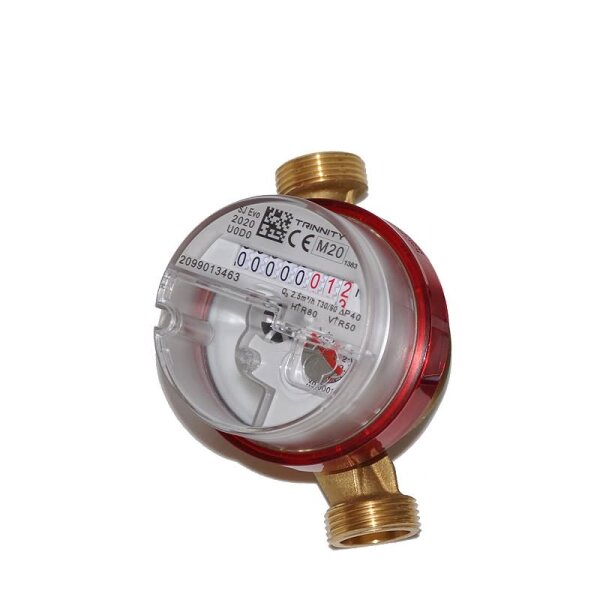 TRINNITY TRWWZEVO2520WN Wohnungs-Wasserzähler 3/4" Warmw.Q3= 4 m³/h 130 mm funkvorb.