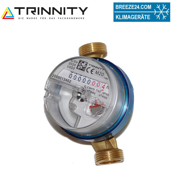 TRINNITY TRWWZEVO2520KN Wohnungs-Wasserzähler 3/4" Kaltw.Q3= 4 m3/h 130 mm funkvorb.