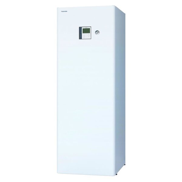Toshiba Wärmepumpen Set ESTIA HWT-601HW-E + HWT-601F21SM3W-E Hydrobox/Speicher 6kW 210L Heizstab 3kW