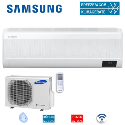 Samsung Set AR70F09C1AWNEU + AR70F09C1AWXEU WiFi Wandgerät Wind-Free Exklusiv 2,5 kW | Raum 25 - 30 m²