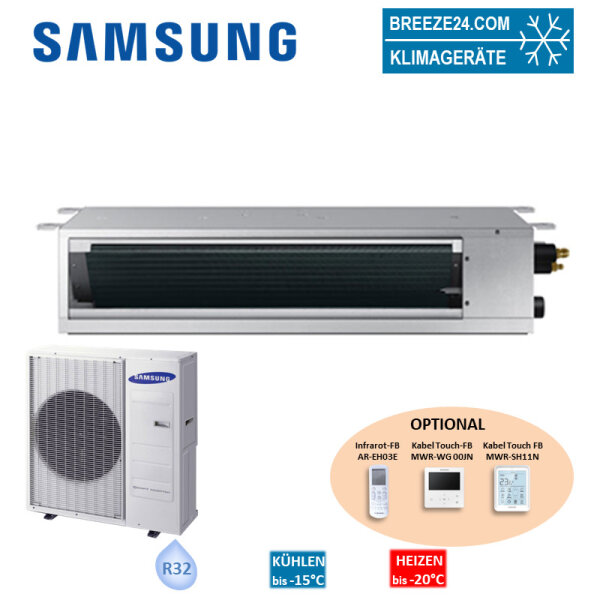 Samsung Set Kanalgerät 3,5 kW - AC 035RNLDKG + AC 035 RXADKG R32 Klimaanlage BAC/NASA