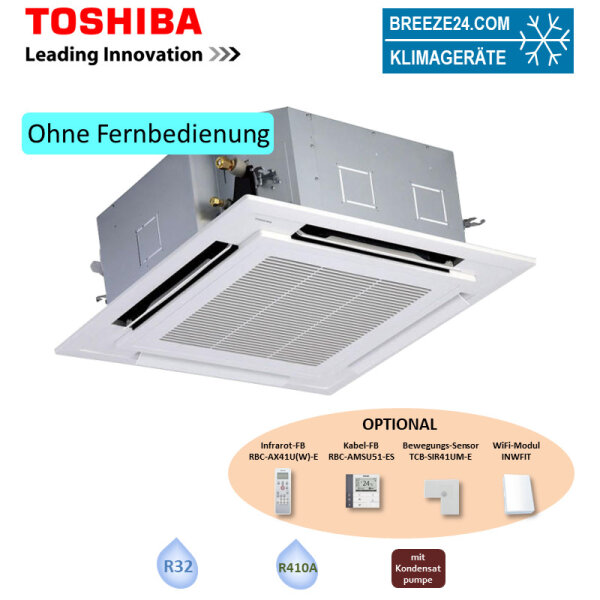 Toshiba RAV-HM1101UT-E + Blende RBC-41PGW-E 4-Wege-Deckenkassette (Simultan)10,0 kW