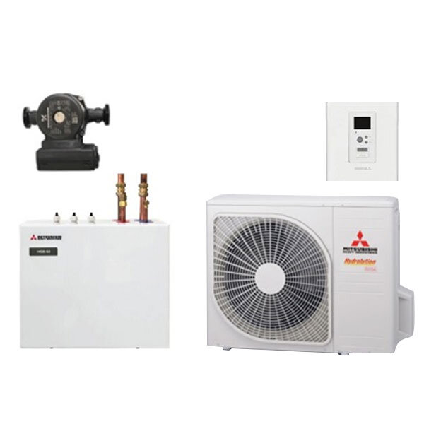 Mitsubishi Heavy Hydrolution Set FDCW60VNX-W+HSB60-W+CPD 11 25M/65+RC-HY20 Wärmepumpe+Hydromodul+Pumpe+FB