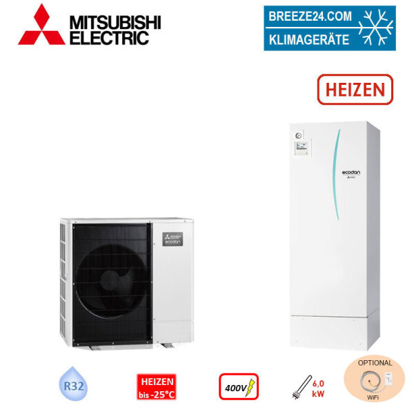 Mitsubishi Electric Set 8.13 PUZ-WM85YAA+EHPT20X-VM6D Monoblock-Wärmepumpe+Speichermodul 8,5 kW 400V