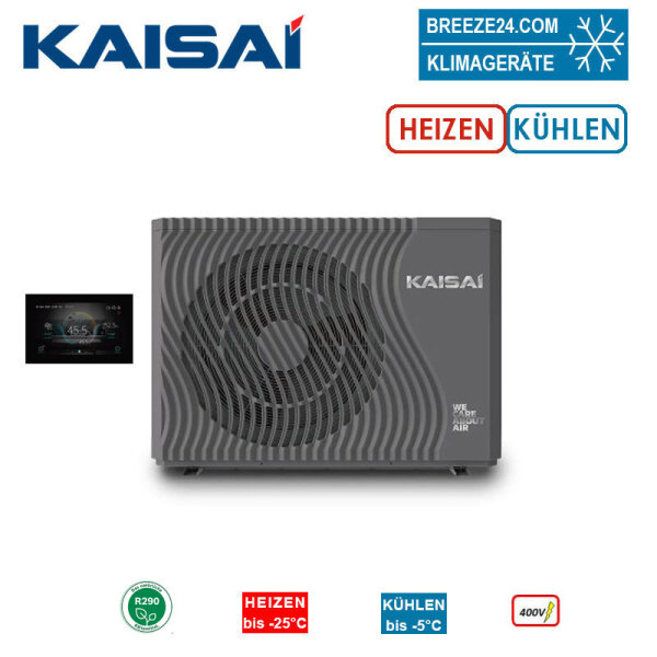 Kaisai KHY-12PY3 Monoblock Luft-Wasser Wärmepumpe 14,9 kW | R290 | Heizen | Kühlen | 400 Volt