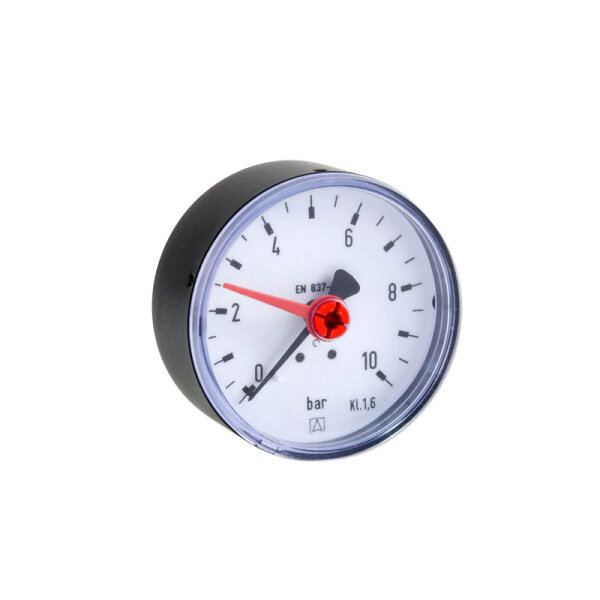 AFRISO Manometer RF 63 - Anschluss axial 1/4 AG, Anzeige 0-10 bar, Solar geeignet