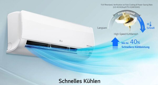 LG Set DC18RK NSK + DC18RK UL2 Wandgerät Deluxe Dualcool 5,0 kW WiFi | Raumgröße 50 - 55 m² | R32
