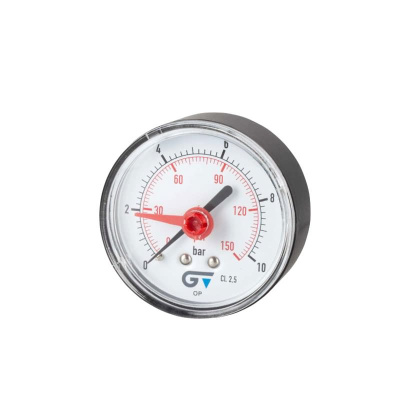 GENEBRE Manometer GRFMM6310H 63 mm | 0 - 10 bar | Kunststoff  | 1/4" Anschluss Messing hinten