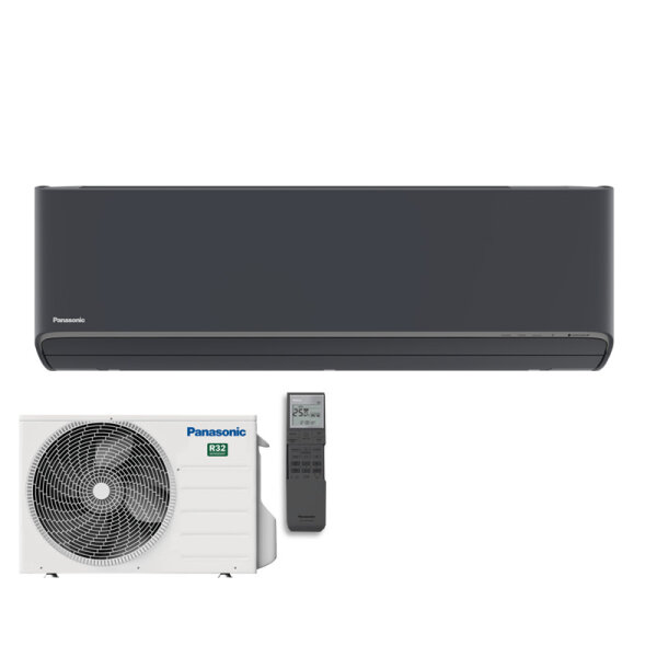 Panasonic Set CS-XZ25ZKEW-H + CU-Z25ZKE WiFi Wandgerät Etherea graphitgrau 2,5 kW | Raumgröße 25 m²
