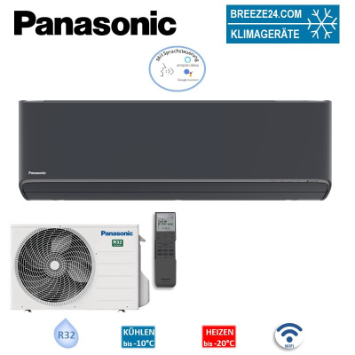 Panasonic Set CS-XZ35CKEW-H + CU-Z35CKE WiFi Wandgerät Etherea graphitgrau 3,5 kW | Raumgröße 35 m²