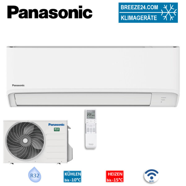 Panasonic Set CS-TZ71ZKEW + CU-TZ71ZKE WiFi Wandgerät Superkompakt 7,1 kW | Raumgröße 70 - 75 m² R32