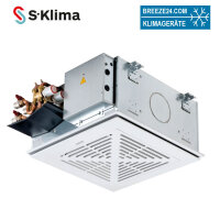S-Klima ESTUCS621 - C Kaltwasser 4-Wege-Deckenkassette...