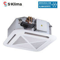 S-Klima ESTUCS922-C Kaltwasser 4-Wege-Deckenkassette...