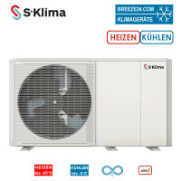 S-Klima SAS140RS2 Wärmepumpe Monoblock zum Heizen +...