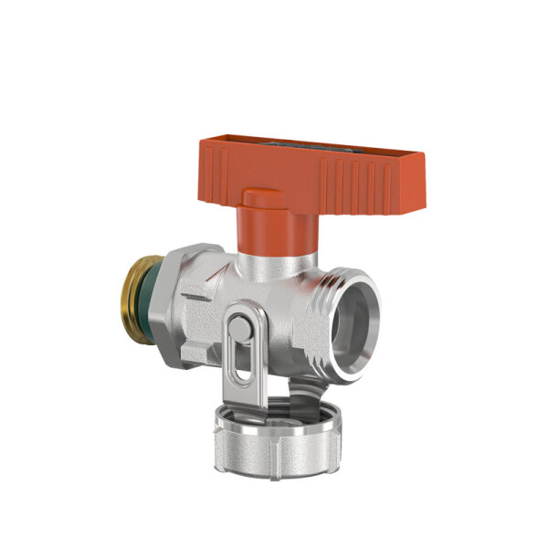 Flamco KFE15S KFE-Kugelhahn Simplex 1/2" für Solar PN 16 vernickelt ohne Schlauchverschraubung