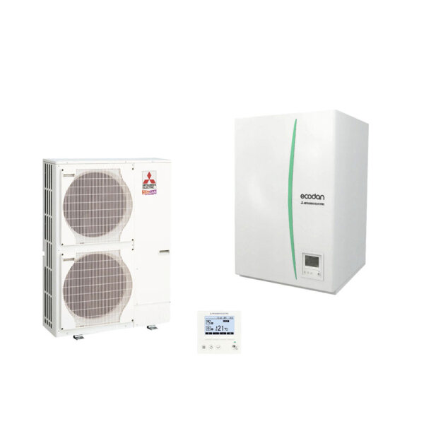 Mitsubishi Electric Zubadan Wärmepumpen Set PUHZ-SHW140YHA + EHSC-YM9ED Hydromodul mit Heizstab 9 kW