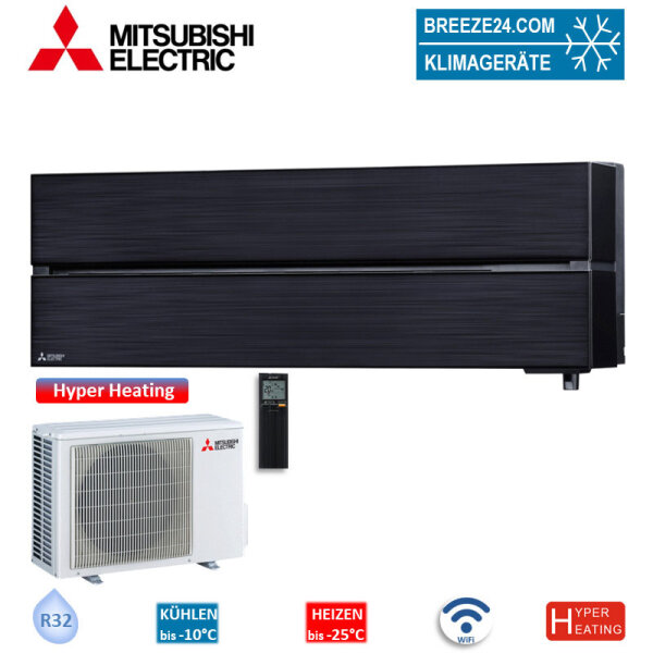 Mitsubishi Electric Set Wandgerät Diamond WiFi MSZ-LN35VG2B + MUZ-LN35VGHZ2  Hyper Heating 3,5 kW