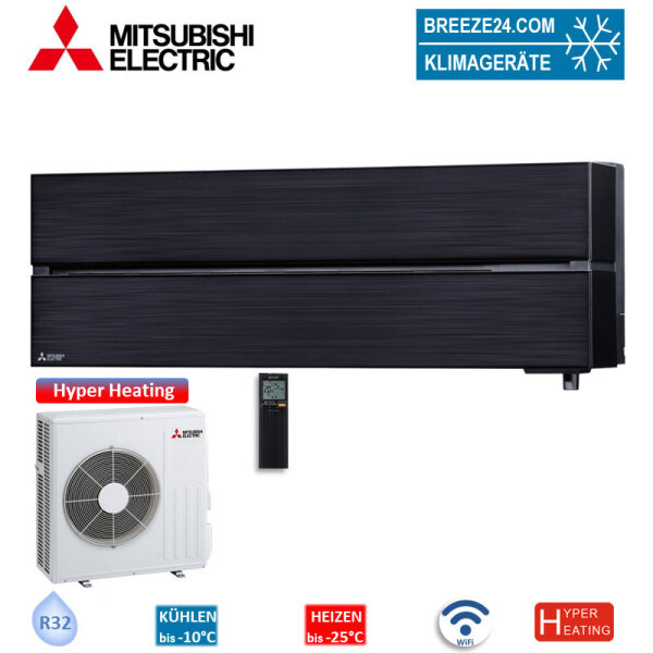Mitsubishi Electric Set Wandgerät Diamond WiFi MSZ-LN50VG2B + MUZ-LN50VGHZ2  Hyper Heating 5,0 kW