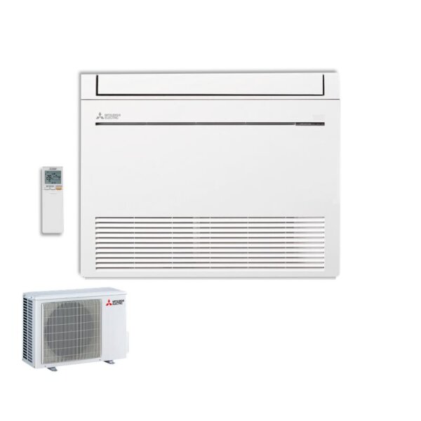 Mitsubishi Electric Set Truhengerät MFZ-KW25VG + MUFZ-KW25VGHZ Hyper Heating 2,5kW Raumgröße 25-30m²