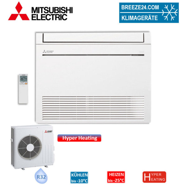 Mitsubishi Electric Set Truhengerät MFZ-KW60VG + MUFZ-KW60VGHZ Hyper Heating 6,1kW Raumgröße 60-65m2