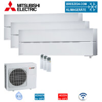 Mitsubishi Electric Set 3 Wandgeräte Diamond WiFi...